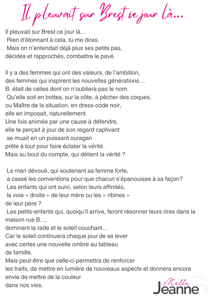 texte ecrivain public - eloge funebre deces femme